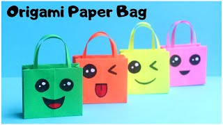 How To Make Paper Handbag? Origami Paper Bag Tutorial Step by Step