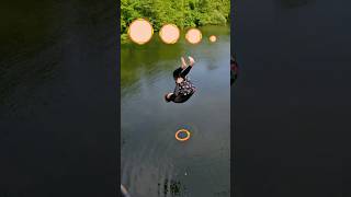 Jumping into impossible SHAPES #trampoline #backflip #challenge