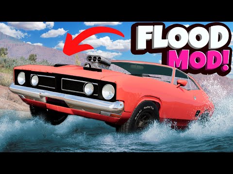 Escape the FLOOD with Upgraded Muscle Cars in BeamNG Drive Mods!
