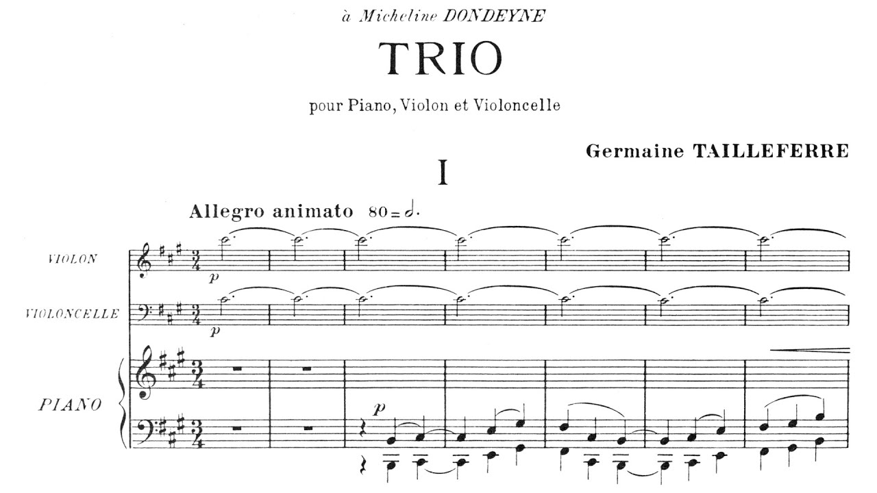 Germaine Tailleferre - Piano Trio (1917/1978)
