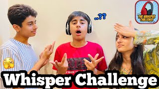 WHISPER Challenge🤫**Siblings Edition**😂|Haider Shamir Vlogs