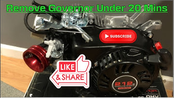 Predator 212 how to remove governor the correct way under 20min  with  stock carb setup