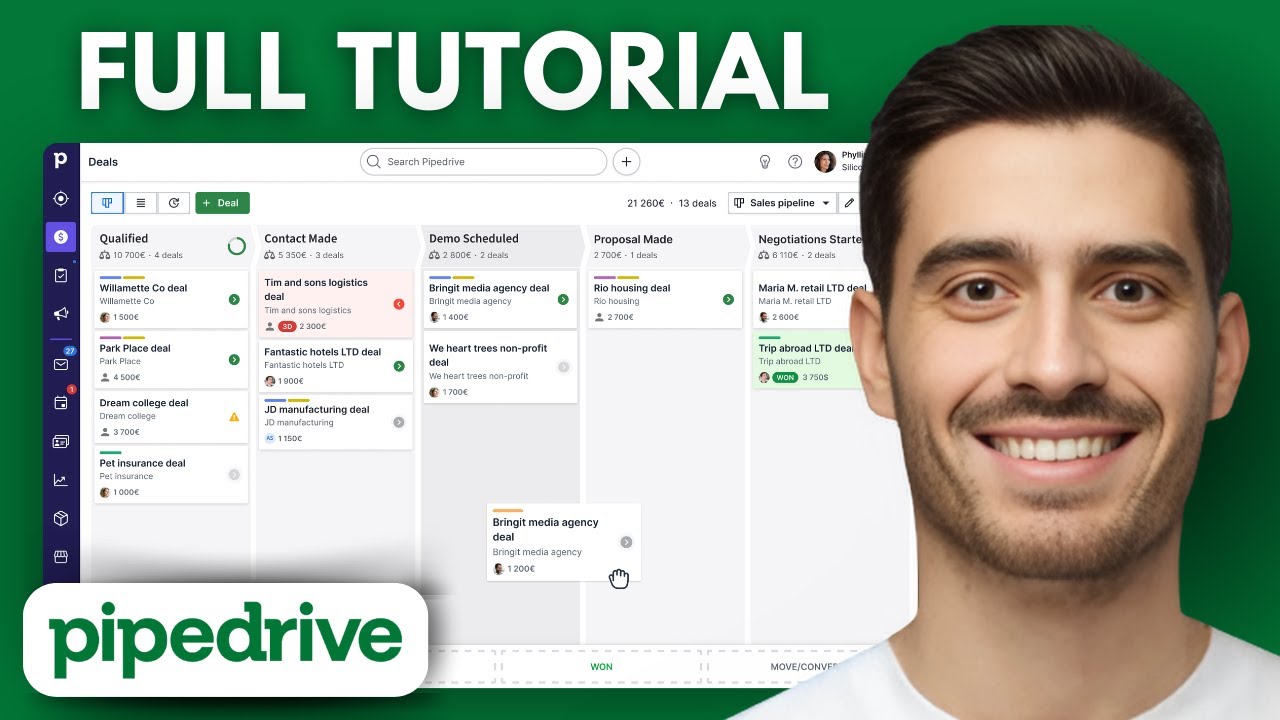 Pipedrive Tutorial For Beginners (2026) | How to Use Pipedrive - YouTube