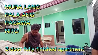 MAGKANO ANG BUDGET SA PAG GAWA NANG 2-DOOR APARTMENT | 40sqm FULLY FINISHED