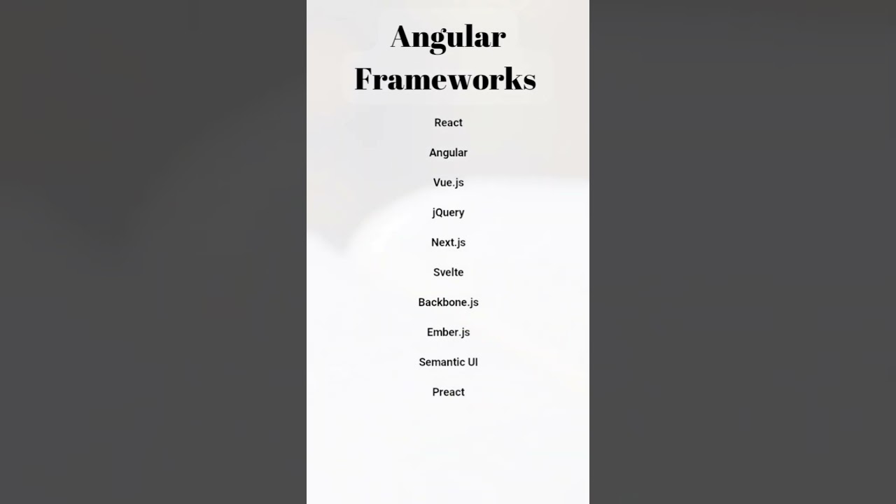 Top angular Frameworks 2024