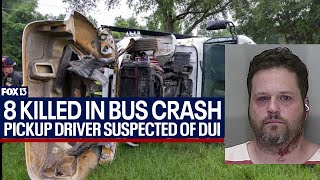8 farmworkers killed in bus crash caused by suspected impaired driver