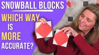 2 Easy Snowball Block Methods: Stitch and Flip  Cut and Stitch!