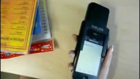 Cool! Bluetooth Mobile Barcode Scanner MS30 scans barcode on goods with iphone 4