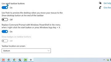 how to make taskbar icons smaller in windows 10