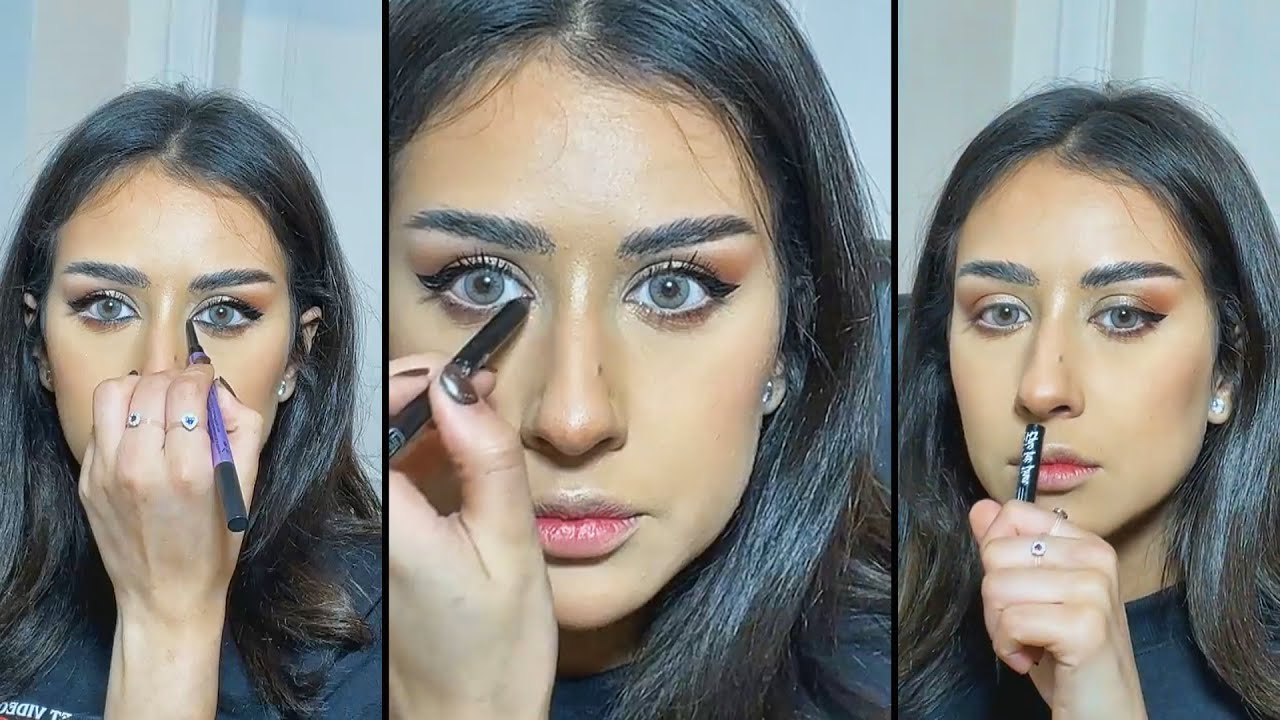 فرح الهادي مكياج العين اللي دايما تسالوني عنه رسمة العين خطوه بخطوه❤️