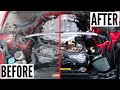 Deep Cleaning The Nissan 350z Engine Bay! (Very Satisfying!)