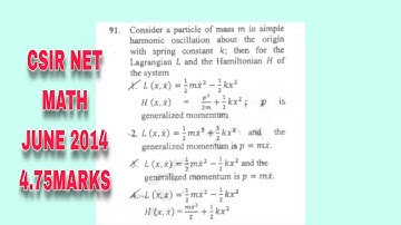 LEC  19 CSIR NET MATH JUN 2014 SOLUTION 4 75 M CLASSICAL MECHANICS.