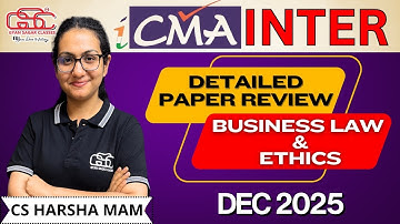 CMA INTER LAW DEC 2025 EXAM DETAILED PAPER REVIEW