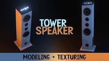 Stylized Tower Speaker with Maya 2020, Substance 3D Painter and Blender
