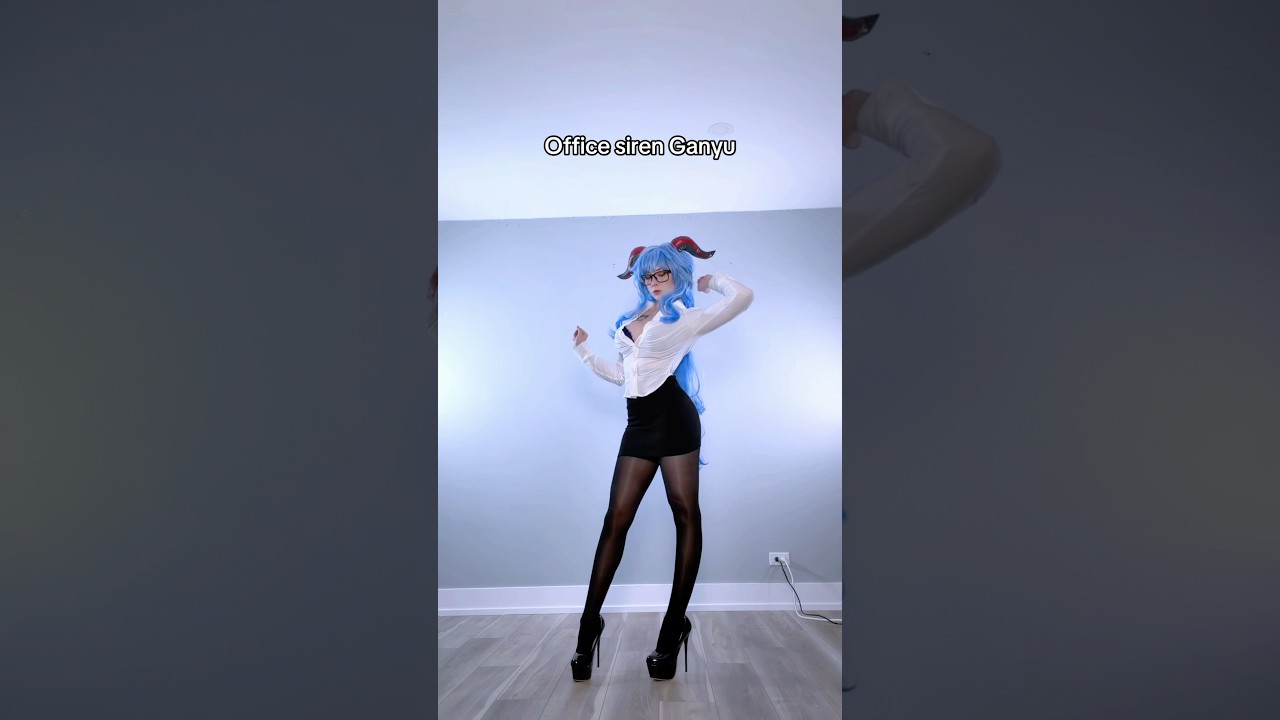 Office Siren Ganyu🩵 #cosplay #genshinimpact