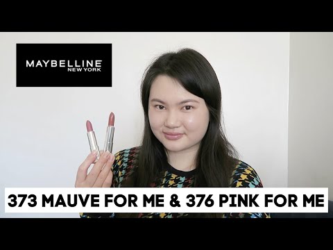 Video: Maybelline Colorsensational Lip Color i Mauve Mania Review
