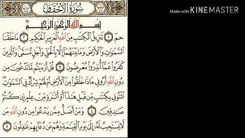 سورة الأحقاف - من آية ( ١ ) إلى آية ( ١٤ ) - للقارئ : ماهر المعيقلي .