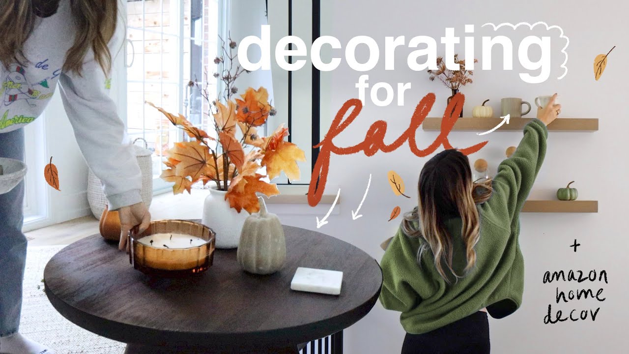 DECORATING MY HOUSE FOR FALL! + amazon decor haul! - YouTube