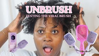 Unbrush Review on type 4 natural hair  Viral tiktok Brush