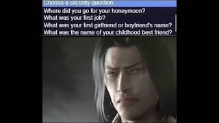 Choose a Security Question