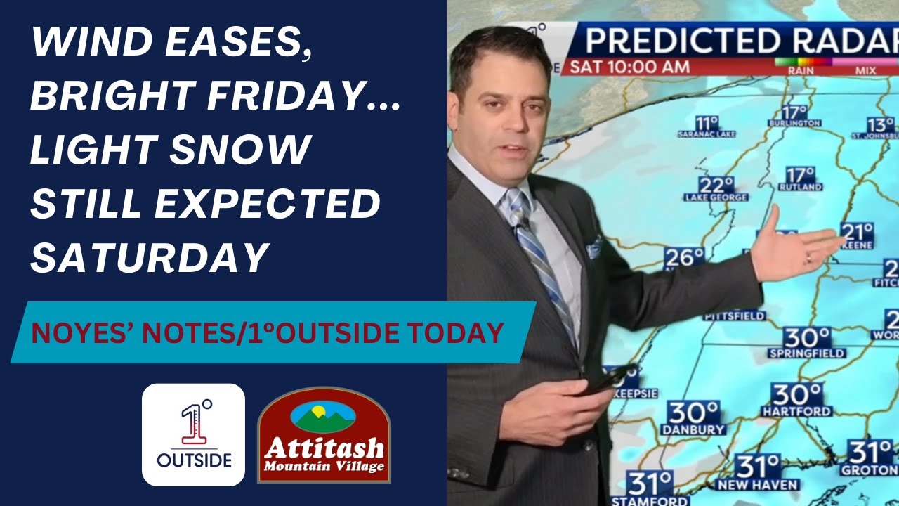 Friday Noyes' Notes/1°Outside Today: Sunny With Less Wind Today, Light ...