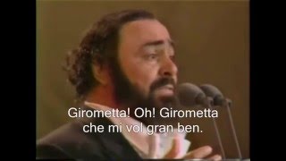 Luciano Pavarotti - La Girometta - Lyrics