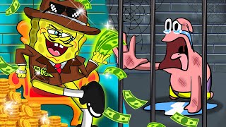 RICH SPONGEBOB vs BROKE PATTRICK in Jail | Very Sad Story But Happy Ending Animation Compilation