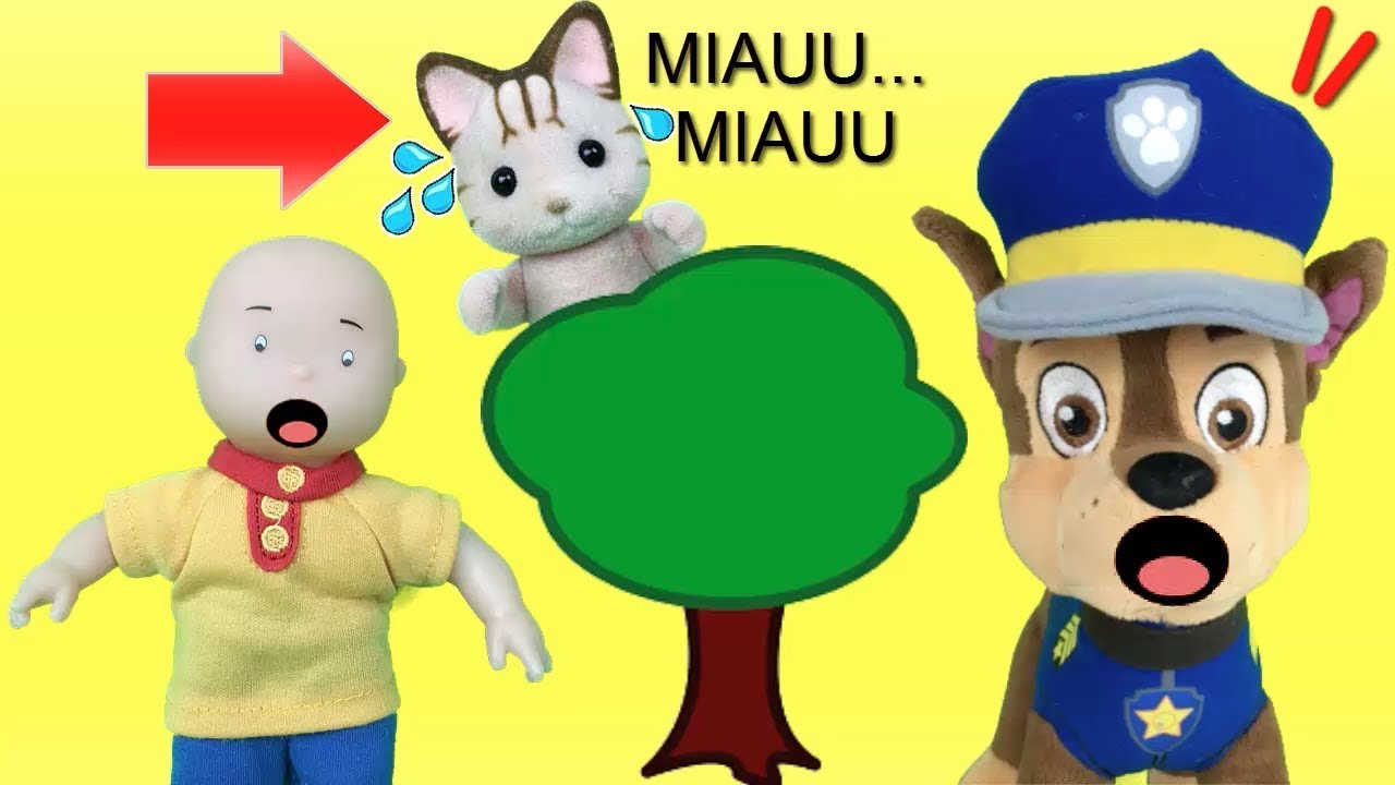 bebesita Paw patrol y Caillou en español: patrulla canina y bebes salvan al gatito.Nuevo capitulo 2018