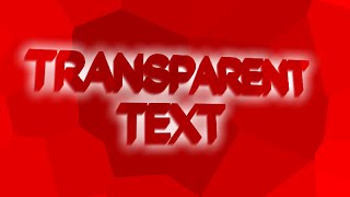 Paint.NET Tutorial: How To Make Transparent, 3D Text (No Commentary)