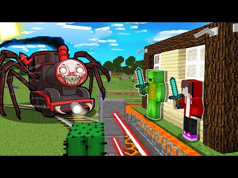 Choo Choo Charles Vs Secure House Challenge - Minecraft Gameplay By Mikey And Jj