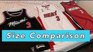 Swingman Jerseys - Size Comparison of Different Brands (Adidas, Nike, Reebok, Mitchell & Ness)