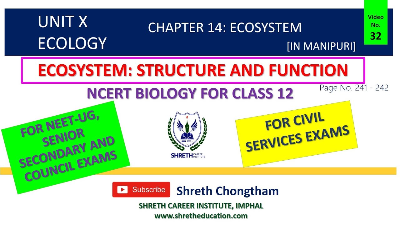 Ecosystem : Structure and Function | Chapter 14 | Class 12 | NCERT ...