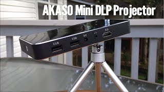 Handheld AKASO WT50 LED DLP Mini Smart Projector Android