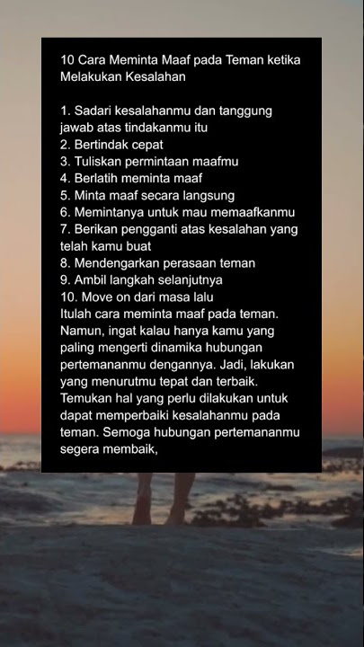 10 Cara Meminta Maaf pada Teman ketika Melakukan Kesalahan #shorts