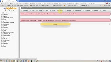 How to change upload size limit in mysql PHPMYADMIN