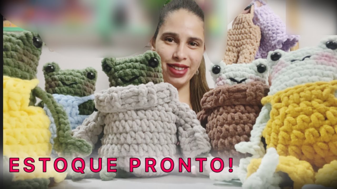 Fiz ESTOQUE de Sapinhos Amigurumi + Novas Roupinhas 🐸
