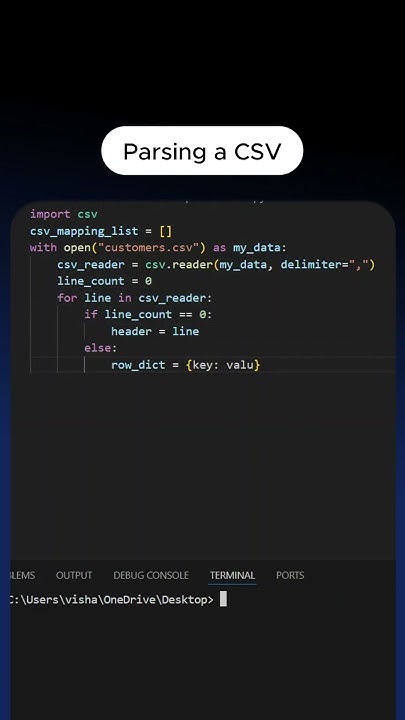 Parse CSV Files in Python | Beginner-Friendly Guide - YouTube