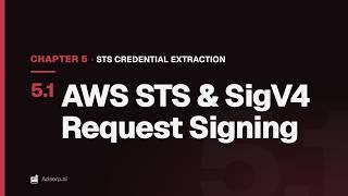 5.1 AWS STS & SigV4 Request Signing | STS Credential Extraction & Kubernetes Node Impersonation