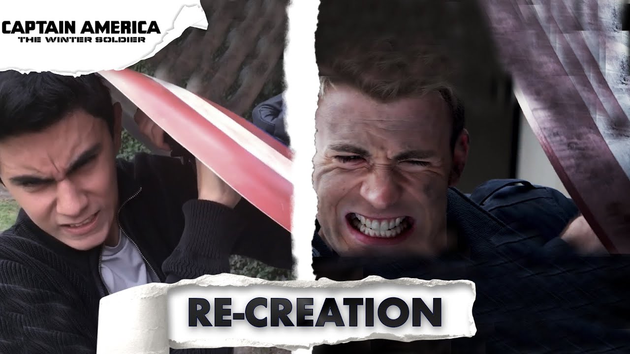 Captain America vs Winter Soldier - a Amazing Marinez fight scene/recreation/spoof/sweded/low budget