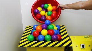 EXPERIMENT Shredding 100 Rainbow Plastic Balls