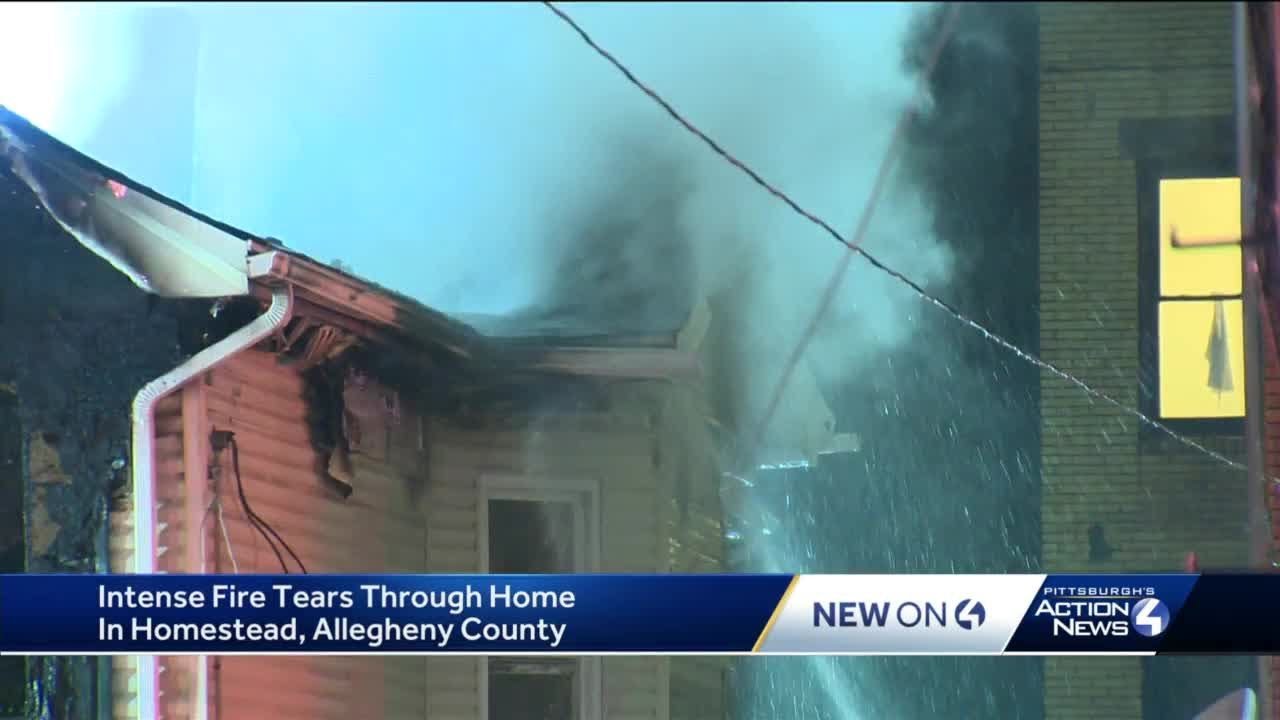 Intense fire tears through Homestead home - YouTube