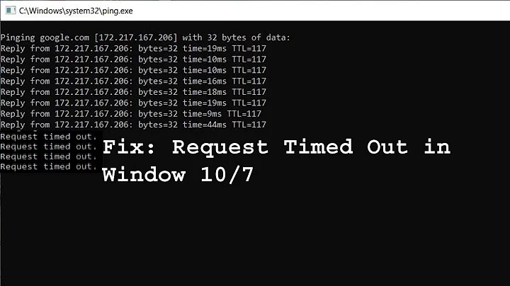 Request Timed Out how to Fix Windows 10/8/7