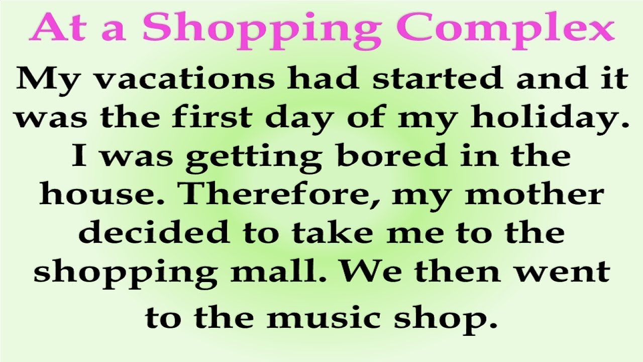 describe a shopping mall essay