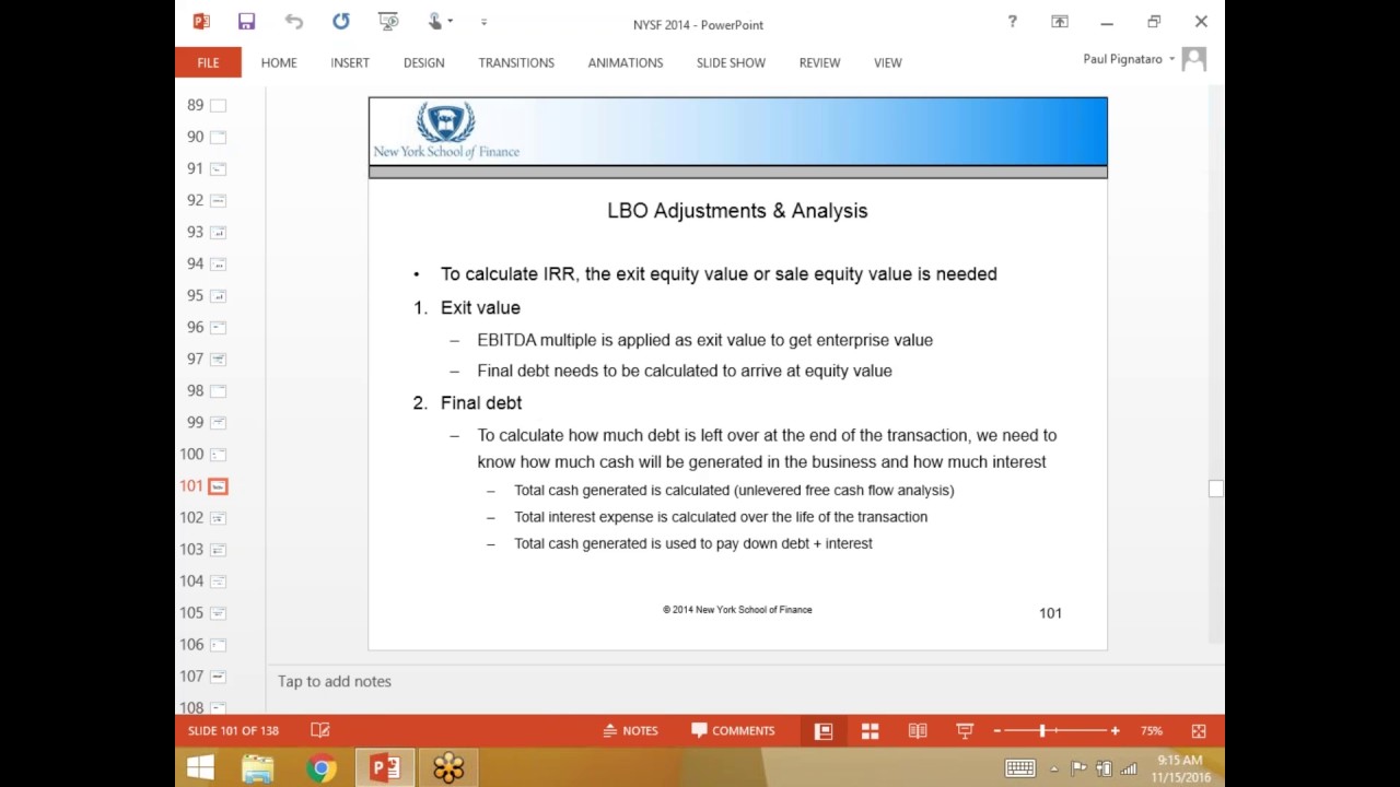 Leveraged Buyout Steps - YouTube