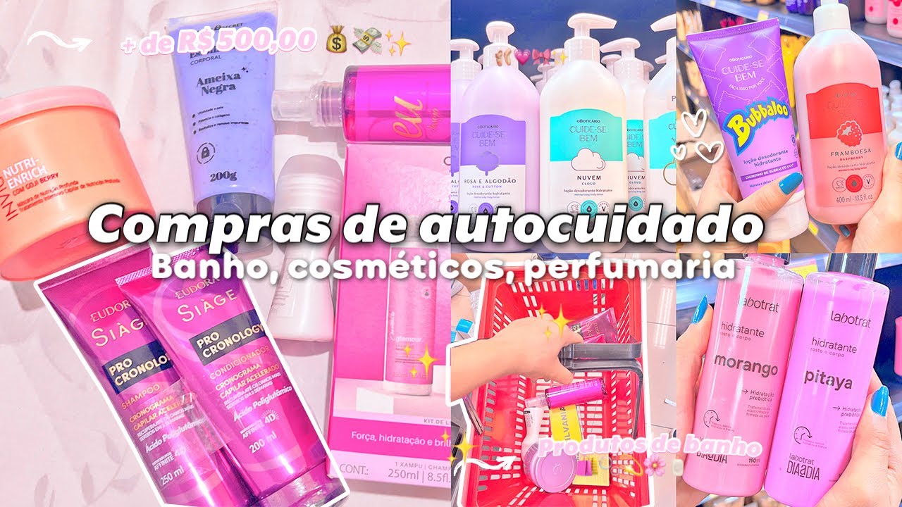 🎀VLOG COMPRINHAS DE AUTOCUIDADO💫🛍️perfumaria, oboticário, Eudora, produtos de cabelo✨