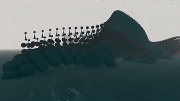 Element3Dで作った球で構成されたうねうねする生命体