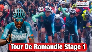 Tour De Romandie Stage 1 | Henok Mulubrhan Finished Safely #eritreancycling#henok #cycling