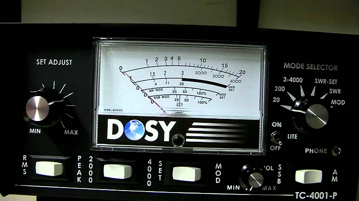 Dosy TC-4001 P SWR Watt Modulation CB Meter Overview