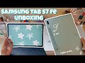 Samsung Galaxy Tab S7 FE unboxing 📦 | 128gb Mystic Green (aesthetic & ASMR) 🍃