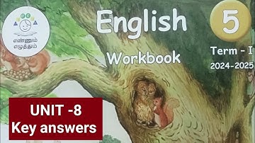 5th std term1 English workbook Unit-8 Key answers..2024-25
